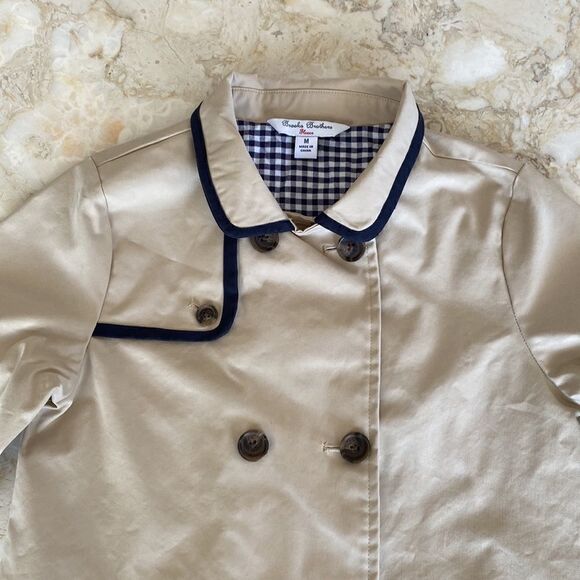 Brooks Brothers Girls Double Breasted Trench Coat - Picture 4 of 13